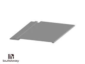 Flat I-beam metal soffit panel highlighting a smooth finish and precise edge detailing for seamless architectural integration.